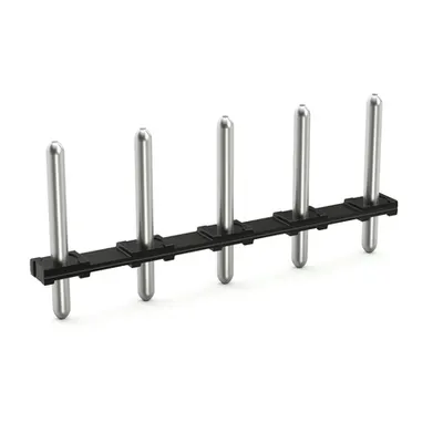 Solder pin strip; 1.4 mm Ø solder pin; straight; Pin spacing 7.5 mm; 3-pole; black