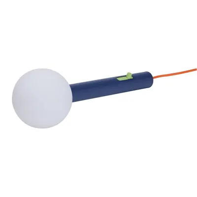 Veioză albastră LED cu intensitate reglabilă din metal cu abajur din sticlă (înălțime 30 cm) Talk – Hübsch
