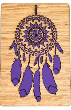 Felicitare din lemn: Dreamcatcher