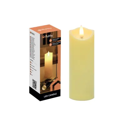 Lumanare/insertie LED pentru locuri memoriale, efect de flacara intermitenta alb-cald, 15x5 cm, baterii, IP20