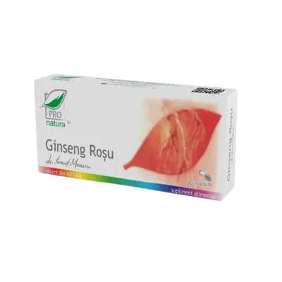 Ginseng Rosu, 30 capsule, Pro Natura