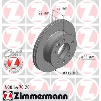 Disc frana ZIMMERMANN 400.6470.20