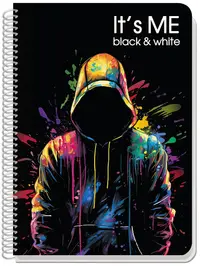 Caiet spiralat Black&White It's Me - A4, 105 coli , sortiment