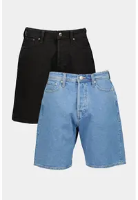 Set de bermude relaxed fit JJTony JJOriginal - 2 piese - Negru/Albastru melange