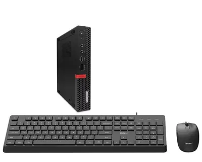 Calculator Second Hand Lenovo ThinkCentre M720q MiniPC, Intel Core i5-9400T 1.80 - 3.40GHz, 8GB DDR4, 256GB SSD NVMe + cadou tastatura si mouse OptimX Pro KM500