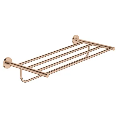 Suport prosop Grohe Essentials 40800DA1, 600 mm, 5 suporti, montare pe perete, fixare ascunsa, lucios, Warm Sunset
