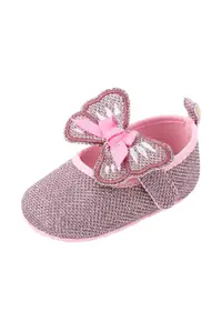 Pantofi Model Fluturas - Elegant - Textil - Fete - Velcro - Roz