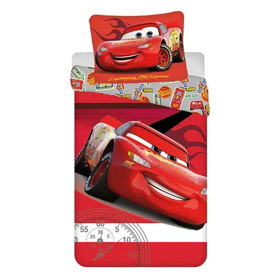 Lenjerie de pat pentru copii roșie din bumbac pentru pat de o persoană 140x200 cm Cars "Legend" – Jerry Fabrics