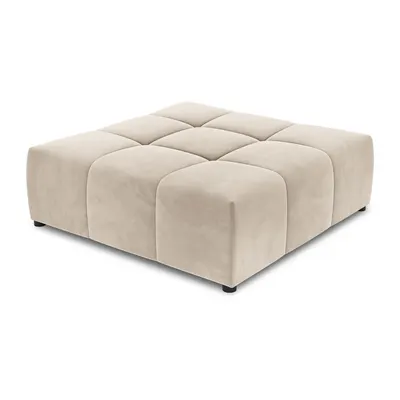 Taburet bej cu tapițerie din catifea Rome Velvet – Cosmopolitan Design
