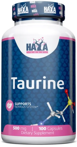 Taurine, 500 mg, 100 capsule, Haya Labs