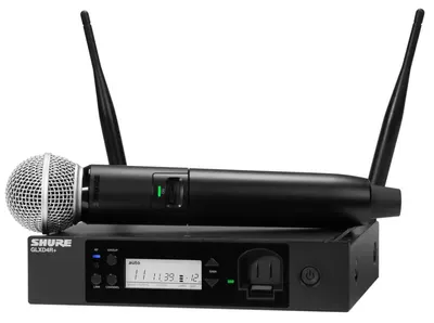 Sistem de microfon wireless Shure - GLXD24R+/SM58, negru