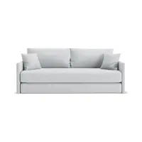 Canapea gri deschis extensibilă cu tapițerie din chenille 209 cm Shannon – Cosmopolitan Design