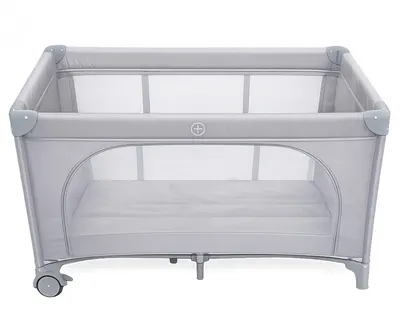 Patut pliabil pentru copii Nichiduta Grey, cu doua nivele, multifunctional 2 in 1, cadru din otel, material poliester 210D, roti cu franare, dimensiune 125 x 65 x 77 cm, geanta de transport inclusa