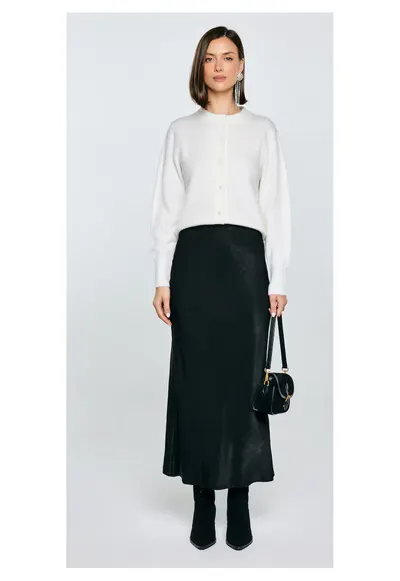 Fusta midi satinata