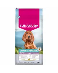 EUKANUBA Special Care Puppies cu Digestie Sensibilă 12 kg hrană uscată pentru căței cu sistem digestiv sensibil