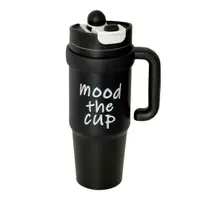 Termos Mood The Cup, Otel Inoxidabil interior, cu Pai si Maner, Negru, 1000 ml,MIX14828