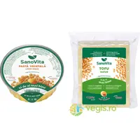 Pachet Pasta Vegetala Tartinabila din Linte Rosie 100g + Tofu Natur Sterilizat 200g