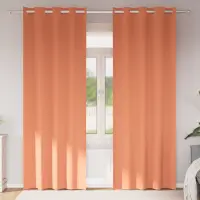 vidaXL Perdele Opaque cu Inel 2 buc. Terracota 225 x 140 cm Poliester