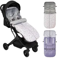 Sac de iarna pentru carucior Interbaby - Animale, 45 х 105 cm, gri