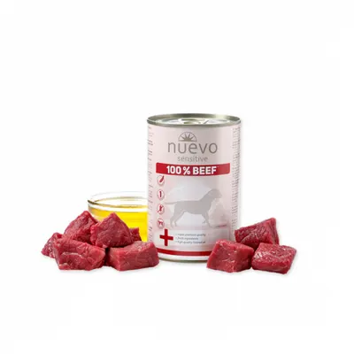 Conserva pentru caini Nuevo Sensitive cu vita 400 gr