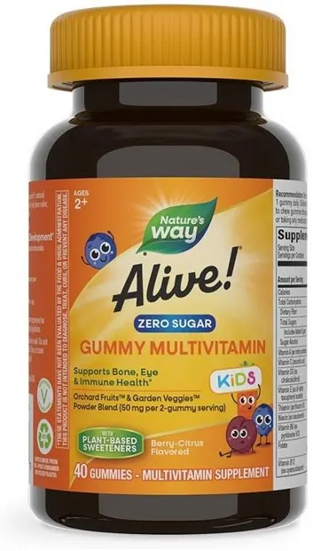 Alive Kids Gummy Multivitamin, 40 tablete masticabile, Nature's Way