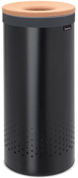 Coș de rufe Brabantia - 60 l, negru, capac din plută