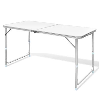 Masa camping din aluminiu reglabila 120 x 60 cm