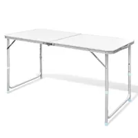 Masa camping din aluminiu reglabila 120 x 60 cm