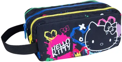 Penar Cool Pack Primus - Hello Kitty Neon Black, 3 fermoare și mâner