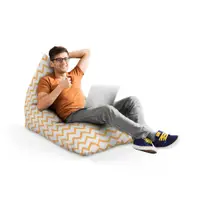 Fotoliu Puf Bean Bag tip Lounge Chevron classic orange