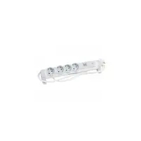 Prelungitor cu incarcator USB 2.4 A - German standard - 4x2P+E - 1.5 m cord - alb/gri