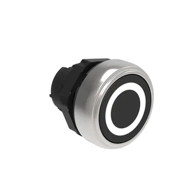 Push buton , diametru, WITH SYMBOL Ø22MM PLATINUM SERIES, FLUSH, 0 / BLACK