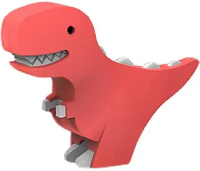 Raya Toys - Set de asamblare magnetică pentru dinozauri, roșu