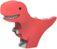 Raya Toys - Set de asamblare magnetică pentru dinozauri, roșu
