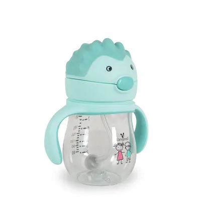 Cana cu pai din silicon Cangaroo 250 ml Brillo blue