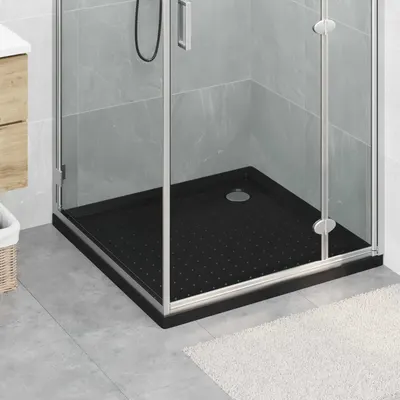 vidaXL Tavă de bază pentru duș cu puncte 90 x 90 x 4 cm ABS Negru