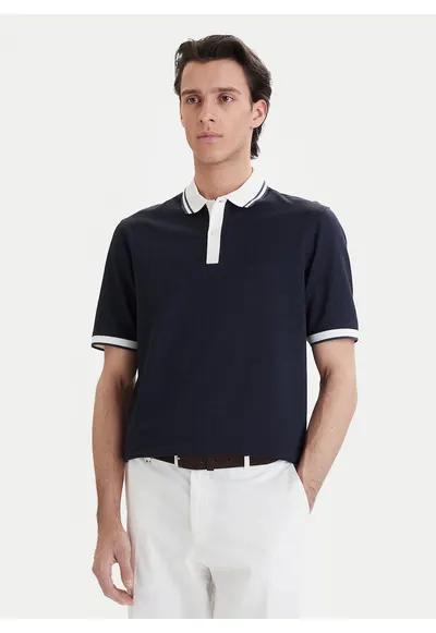 Tricou barbati bumbac - bleumarin