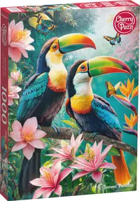 Puzzle Cherry Pazzi din 1000 piese - Paradisul tucanilor