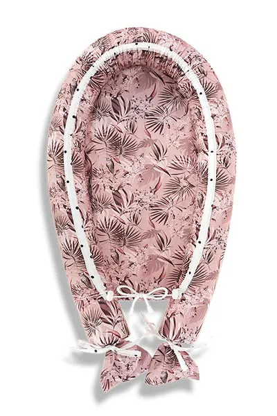 Baby nest 2 fete din bumbac Jungle Pink Sleepee