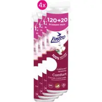 Linteo Natural Cotton Pads tampoane din bumbac 120 + 20ks x 4