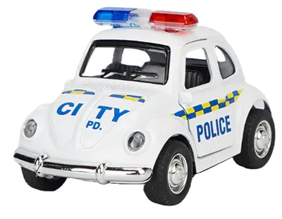 Joaca de copii Raya Toys - Mașină de poliție cu sunet și lumini, albă
