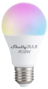 Bec LED inteligent Shelly - Bec Multicolor E27 Gen3, A60, RGBW, 806 lm, reglabil intensitatea luminoasă