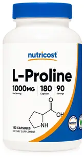 L-Proline, 180 capsule, Nutricost