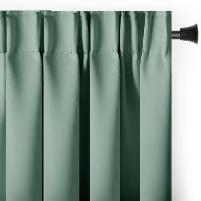 Draperie verde-mentă dimout (semi-opacă) 140x175 cm Kierra – Restilo