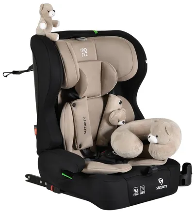 Scaun auto Moni - Security, IsoFix, i-Size, 76-150 cm, Cool-Beige