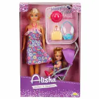 Set de joaca papusa Alisha, Mama si fiica in excursie
