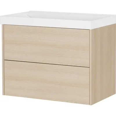Dulap sub chiuvetă în culoare naturală suspendat cu aspect de lemn de stejar 81x65 cm Bodera – Germania