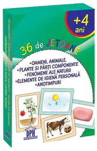 36 de jetoane - Oameni, animale, plante și părți componente, fenomene ale naturii, elemente de igienă personală, anotimpuri - Paperback - ***