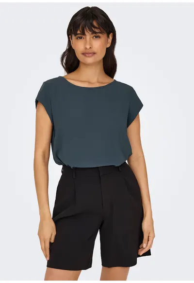 Bluza cu maneca scurta si fermoar la spate