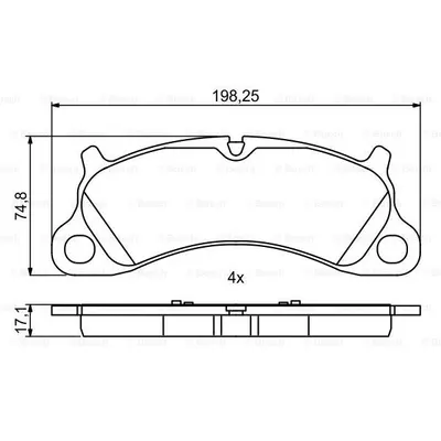 Set placute frana, frana disc BOSCH 0 986 494 806